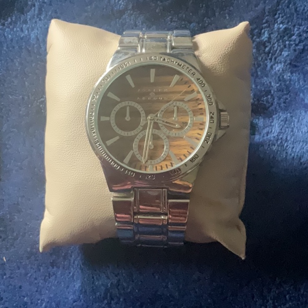 Joseph Abboud Silver and Black Men's Watch